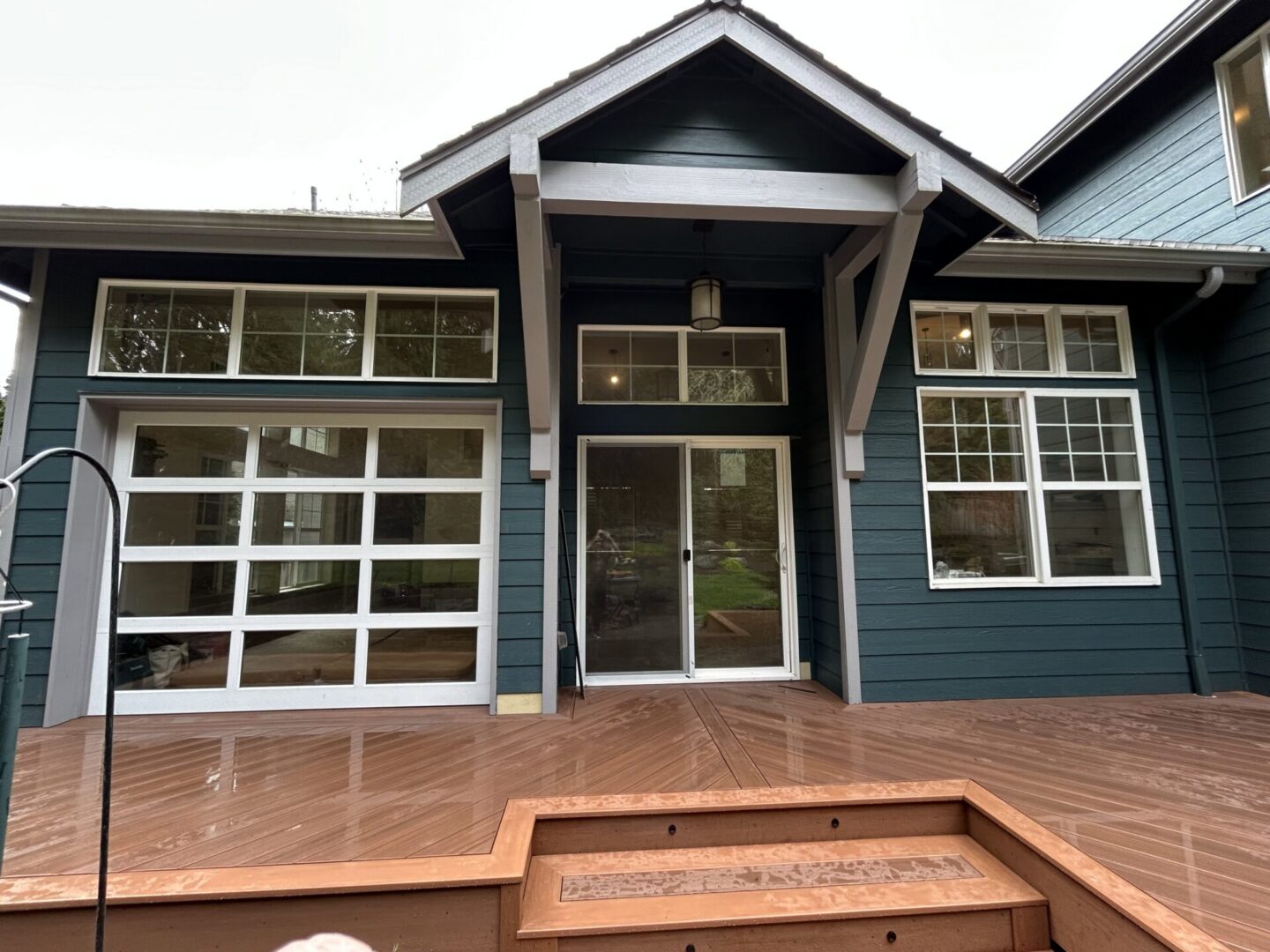 Completed Lion Heart deck, siding, and addition on a Snohomish County home.